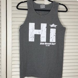 Hawaii blue surf tank top summer simple vintage